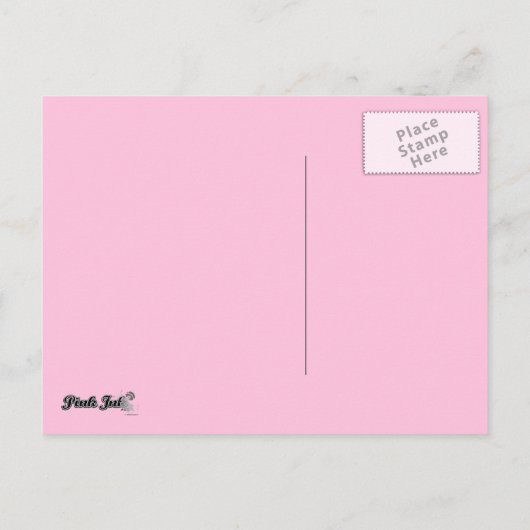 Angefangen mit einem Kiss Wish Pink Custom Ankündigungspostkarte (Rückseite)