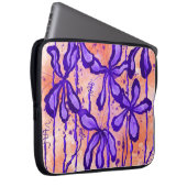 Angefärbte Blume Orange und Violett Laptopschutzhülle (Vorne Rechts)