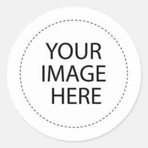 Angefertigt mit Ihrem Bild Runder Aufkleber