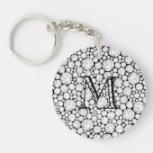 Angeflochtene Diamantbeizen, schwarz, weiß Schlüsselanhänger (Vorderseite)