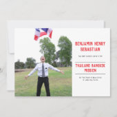 Angefordert, horizontale Missionsankündigung zu di Einladung (Vorderseite)