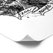 ANGEFÜHRT: Guinea Tattoo Art (weißer Hintergrund) Poster (Ecke)