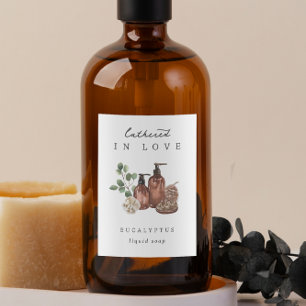 "Angeführt in Liebe" Brautparty Soap Fevor Label Lebensmitteletikett