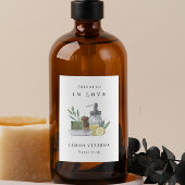 "Angeführt in Liebe" Brautparty Soap Fevor Label Lebensmitteletikett