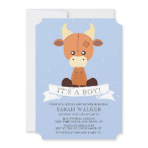 Angefülltes Kuh-blaues Gelb ist es ein Junge!