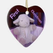 Angefülltes Lamm des Babys erste Keramikornament (Rechts)