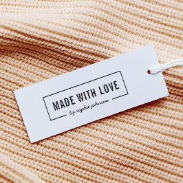 Angegrenzter moderner Fett- und Skriptname Made wi Permastempel