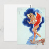 Angehefteter Pin Up Postkarte (Vorne/Hinten)