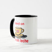 angehoben auf Cafébetrug leche Tasse (Vorderseite Links)