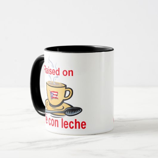 angehoben auf Cafébetrug leche Tasse (Vorderseite Links)