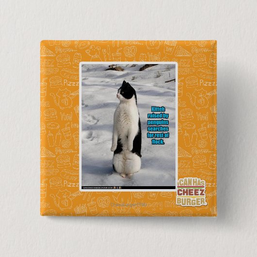 Angehoben durch Pinguine Button (Vorderseite)