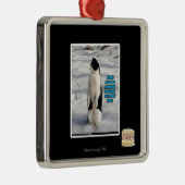 Angehoben durch Pinguine Silbernes Ornament (Rechts)