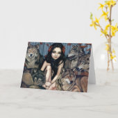 "Angehoben durch Wölfe" Gruß-Karte Karte (Gelbe Blume)