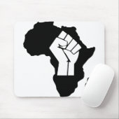 Angehobene Faust Afrika Mousepad (Mit Mouse)