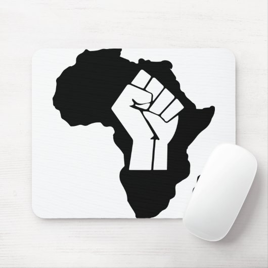Angehobene Faust Afrika Mousepad (Mit Mouse)