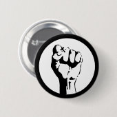 Angehobene Faust Button (Vorne & Hinten)