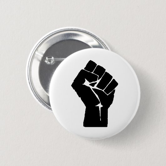 Angehobene geballte Faust Button (Vorne & Hinten)