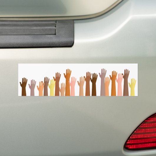 Angehobene Hände Autoaufkleber (Auf Auto)
