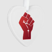 Angehobene rote Steigungs-Faust Ornament (Vorderseite)
