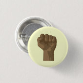Angehobene schwarze Faust Button (Vorne & Hinten)