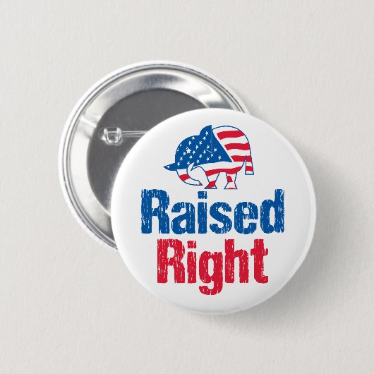 Angehobener nach rechts - Republikaner Button (Vorne & Hinten)