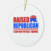 Angehobener Republikaner. Ich kann mir helfen Keramik Ornament (Links)