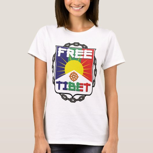 Angekettetes freies Tibet T-Shirt (Vorderseite)