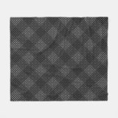 Angekreuztes Muster diagonal 2 Töne b Schwarz Fleecedecke (Vorderseite (Horizontal))