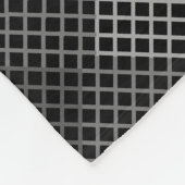 Angekreuztes Muster diagonal 2 Töne b Schwarz Fleecedecke (Ecke)