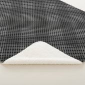 Angekreuztes Muster diagonal 2 Töne b Schwarz Sherpadecke (3/4)
