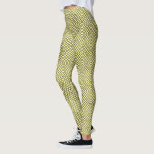 Angekreuztes Muster diagonal 2 Töne w Gelbe Leggin Leggings (Links)