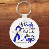 Angel 2 Daddy Colon Cancer Schlüsselanhänger (Vorderseite)