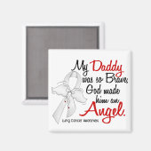 Angel 2 Daddy Lung Cancer Magnet (Vorderseite/Rückseite)