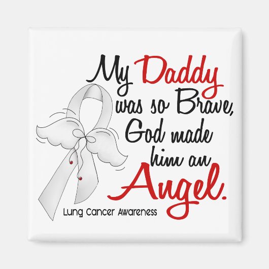 Angel 2 Daddy Lung Cancer Magnet (Vorne)