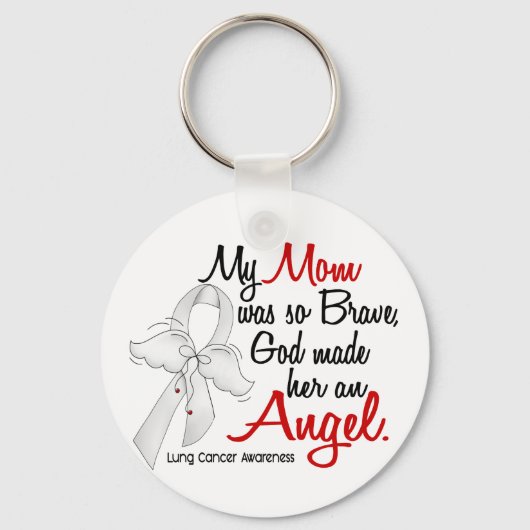Angel 2 Mama Lungenkrebs Schlüsselanhänger (Vorderseite)