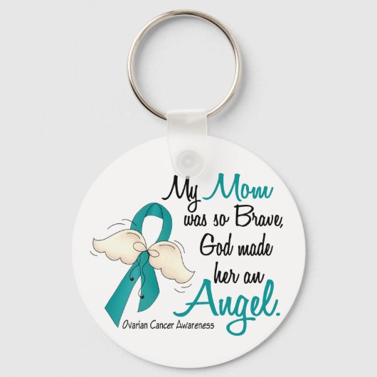 Angel 2 Ovarialkarzinom-Mama Schlüsselanhänger (Vorderseite)
