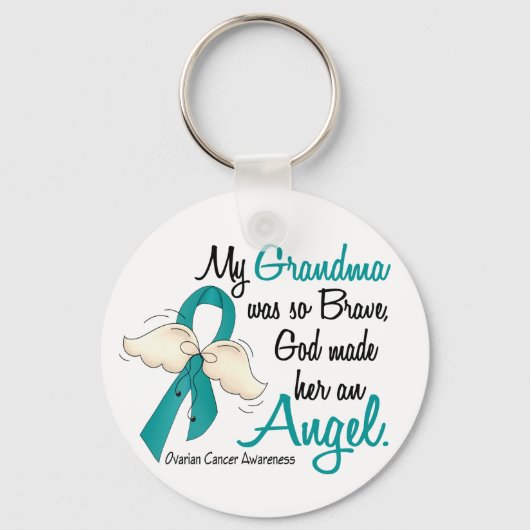 Angel 2 Ovarialkarzinom Oma Schlüsselanhänger (Vorderseite)