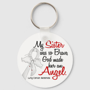 Angel 2 Sister Lung Cancer Schlüsselanhänger