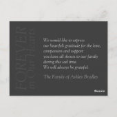 Angel 3 Christlich Memorial Beileid Vielen Dank Postkarte (Rückseite)