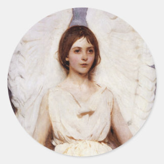 Angel, Abbott Handerson Thayer Fine Art Runder Aufkleber