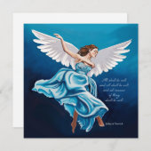 Angel All Shall Be Well Christmas Card Einladung (Vorne/Hinten)