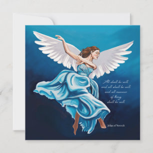 Angel All Shall Be Well Christmas Card Einladung