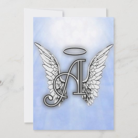 Angel Alphabet A Einladung (Rückseite)