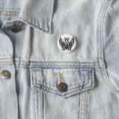 Angel Alphabet A Initial Latter Wings Halo Button (Beispiel)