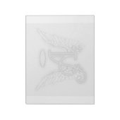 Angel Alphabet A Initial Latter Wings Halo Notizblock (Rotiert)