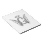 Angel Alphabet G Initial Latter Wings Halo Notizblock (angewinkelt)