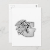 Angel Alphabet G Initial Monogram Postkarte (Vorne/Hinten)