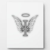 Angel Alphabet I Initial Letter Wings Halo Fotoplatte (Vorderseite)