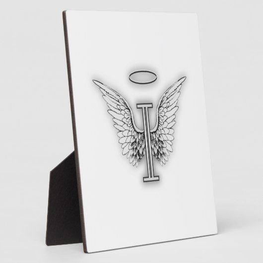 Angel Alphabet I Initial Letter Wings Halo Fotoplatte (Seite)