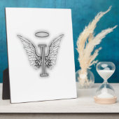 Angel Alphabet I Initial Letter Wings Halo Fotoplatte (Seite)